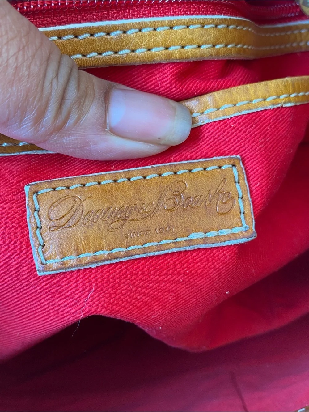 Vintage Dooney&Bourke Florentino Edge Shopper in English Tan